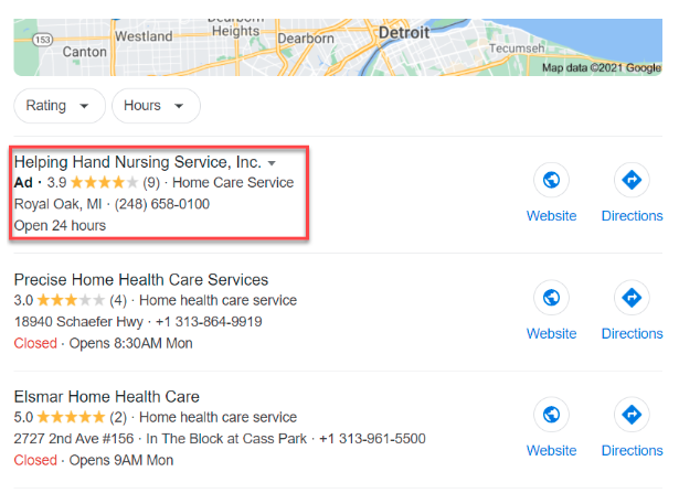 Location Ads Home Care Agency